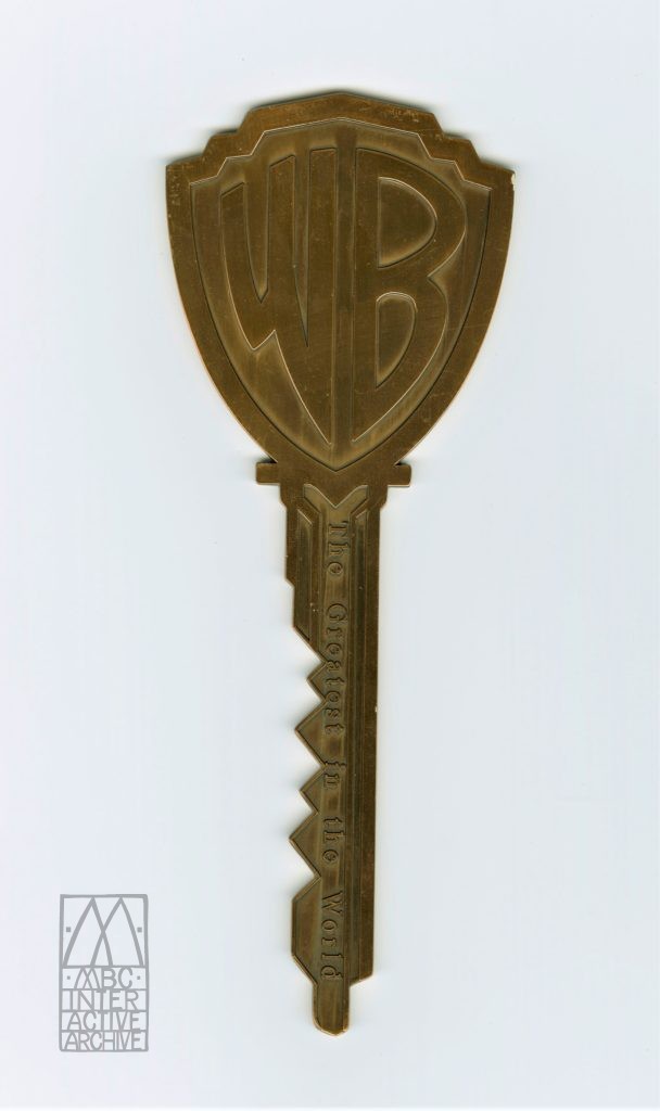 949 Warner Brothers Key to the Studio, 1950. USkey